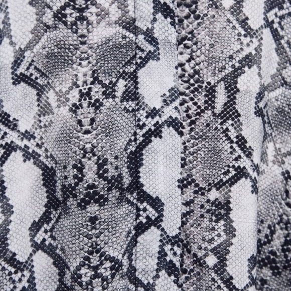 Zara Black And Grey Snake Print Long Shirt Dress Button Down Size XS - Picture 10 of 16